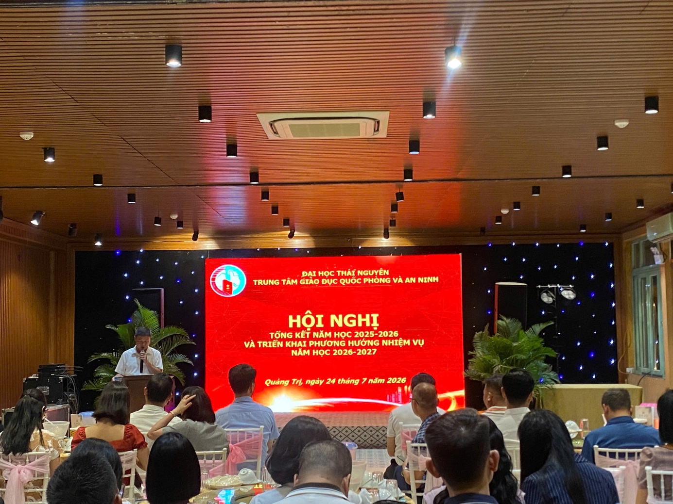 Trung tâm GDQPAN ĐHTN tổ chức Hội nghị tổng kết năm học 2025-2026, triển khai phương hướng, nhiệm vụ năm học 2026-2027